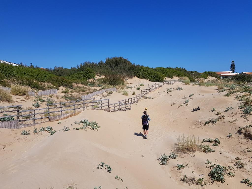 Modica - Marina di Modica - Rilievo dei GCP sulle dune